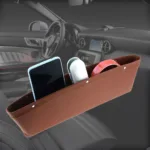 Car Organizer PU Leather Seat Slit Gap Pocket Storage