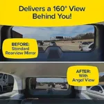 Car Wide Angle Rearview Mirror Curved Interior Large Field Of View Inside Mirror - Image 3