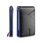 Carbon Fiber Rfid Men Wallets Bi-fold Vallet Billfold - Image 2
