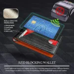 Carbon Fiber Rfid Men Wallets Bi-fold Vallet Billfold - Image 6