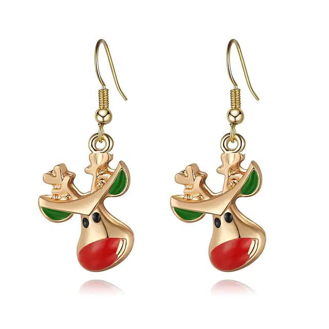 Christmas Ear Decor Hooks Creative Ladies Holiday Earrings - Image 3