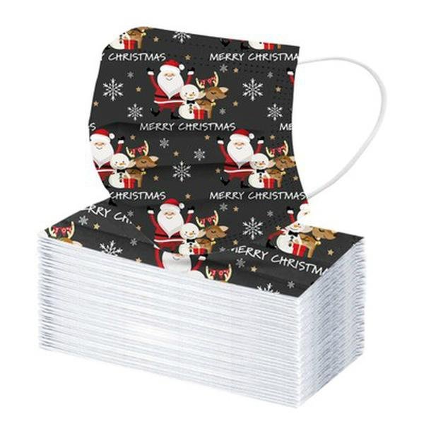 Christmas Special Mask Disposable Dustproof and Breathable Three-layer Protective Cover - Image 2