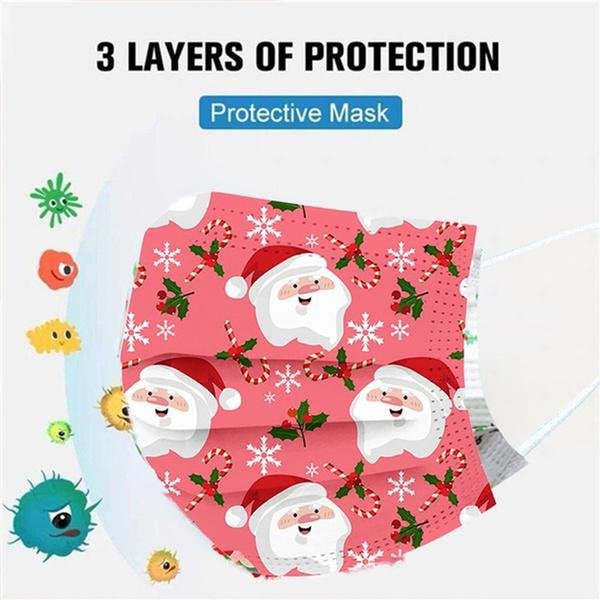 Christmas Special Mask Disposable Dustproof and Breathable Three-layer Protective Cover - Image 9