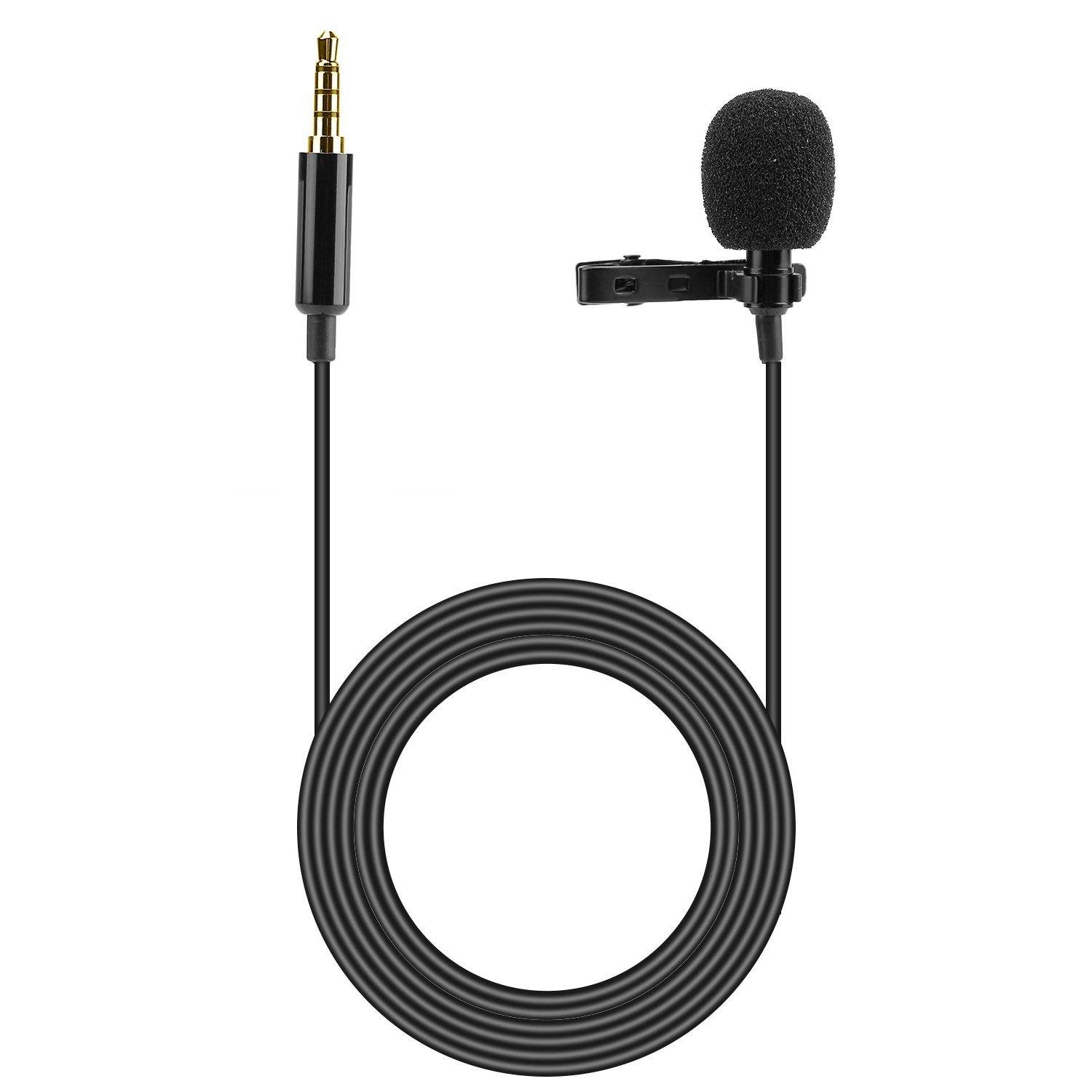 Clip On Microphone Hands Free Lavalier Lapel Mic