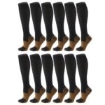 Copper Compression Socks 20-30mmHg Graduated Support L/XL for Men and Women - Image 3