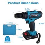Cordless Drill Set with 2 Pieces 8V Batteries and Charger 2 Variable Speed 3/8In Keyless Chuck - Image 10