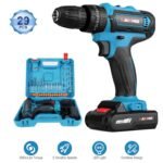 Cordless Drill Set with 2 Pieces 8V Batteries and Charger 2 Variable Speed 3/8In Keyless Chuck - Image 4