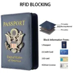 Creative Passport Holder Cover With 3D Metal Badge - Image 11