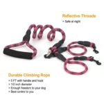 Double Dog Leash No-Tangle with Swivel Coupler Padded Handle - Image 9