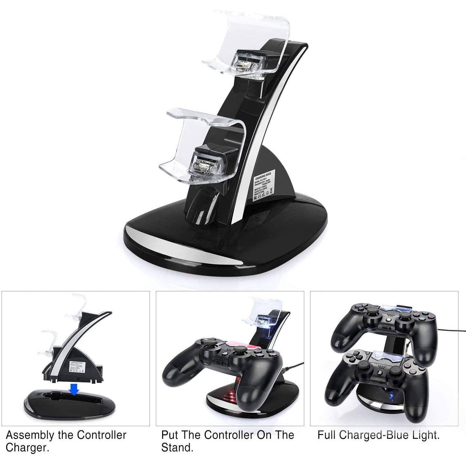 Dual USB Fast Charging Station and LED Indicator for Sony PS4 Controller - Image 3