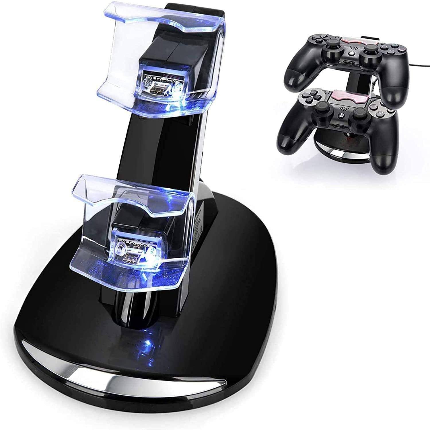 Dual USB Fast Charging Station and LED Indicator for Sony PS4 Controller