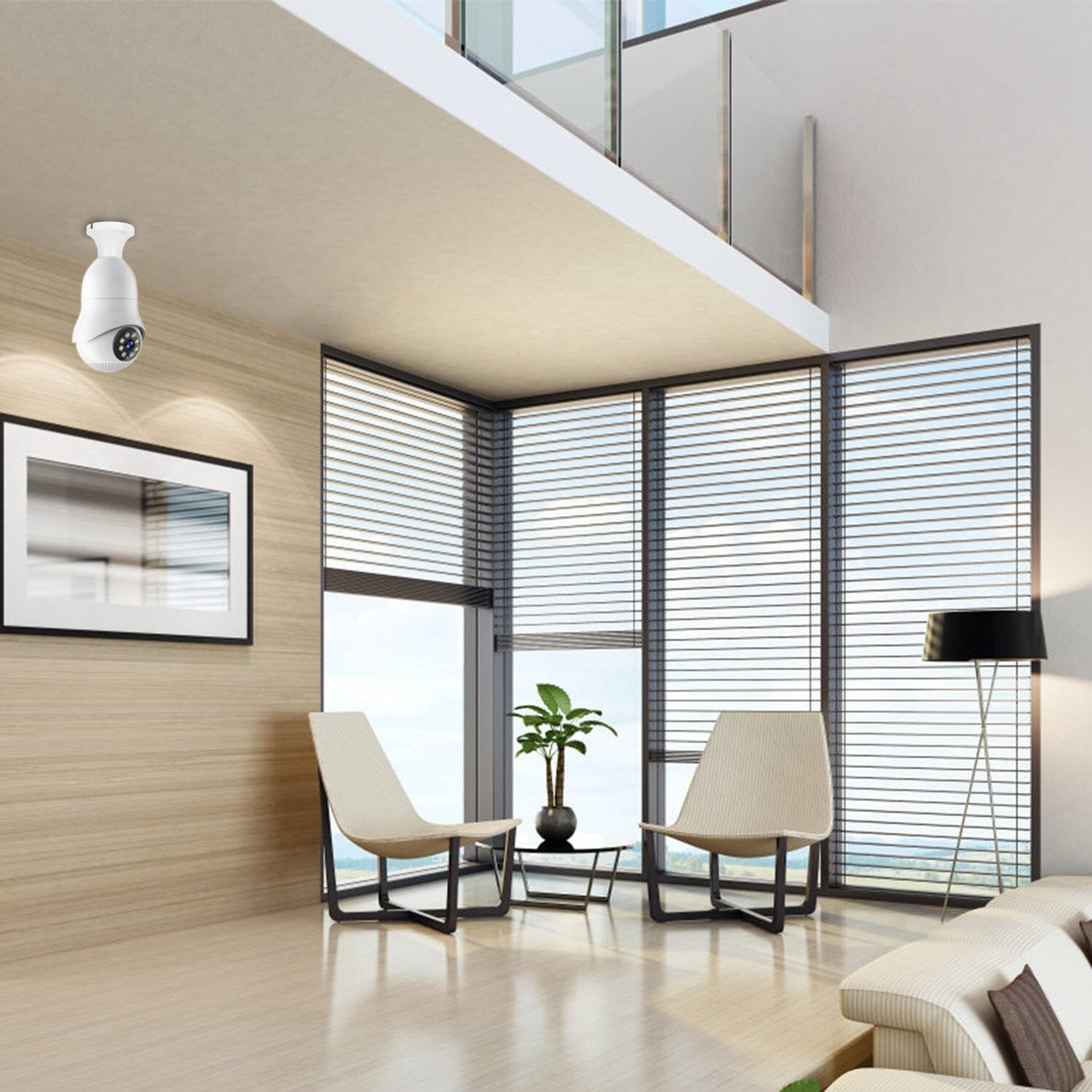 E27 WiFi Bulb Camera 1080P FHD WiFi IP Pan Tilt Security Surveillance Camera - Image 5