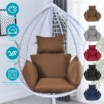 Egg Chair Hanging Basket Seat Cushion with Headrest - Image 11