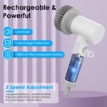 Electric Handheld Spin Scrubber Cordless Cleaning Brush with 2 Rotating Speeds - Image 8