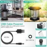 Electric Solar Powered Bug Zapper Lamp IP65 Waterproof for Indoor and Outdoor - Image 5