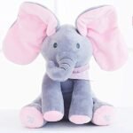 Electronic Talking Singing Blinking Eyes Elephant Plush Toy