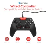 Ematic NSWC012W Nintendo Switch Wired Controller (Black) - New - Image 5