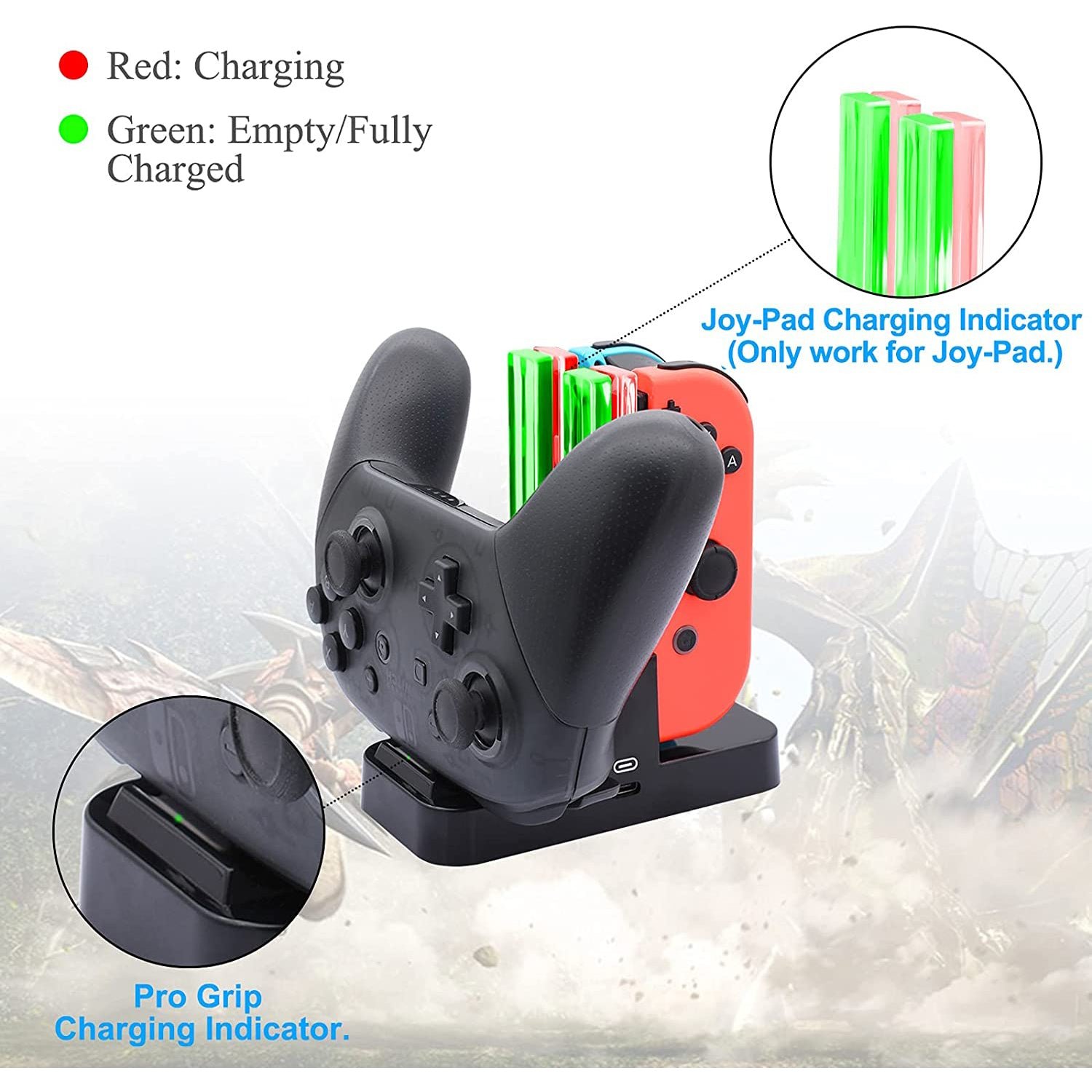 FastSnail Controller Charger Compatible with Nintendo Switch - Image 6