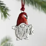 Festive Christmas Tree Pendant - Metal Hanging Ornament for Scene Decor