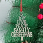 Festive Christmas Tree Pendant - Metal Hanging Ornament for Scene Decor - Image 2
