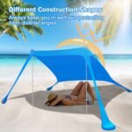 Foldable Beach Canopy Tent Collapsible Shade - Image 7
