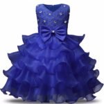 Girl Dress Kids Ruffles Lace Party Wedding Gown - Image 5