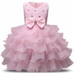 Girl Dress Kids Ruffles Lace Party Wedding Gown - Image 2