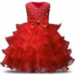 Girl Dress Kids Ruffles Lace Party Wedding Gown - Image 4