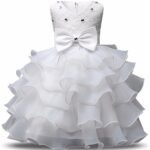 Girl Dress Kids Ruffles Lace Party Wedding Gown