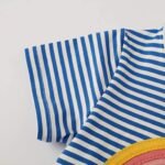 Girl's Cotton Casual Striped Jersey Dress - Image 3