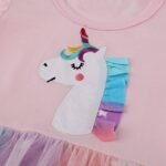 Girl's Cotton Casual Unicorn Dress - Image 2