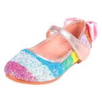 Girls' Glitters PU Sequined Jeweled Flat Shoes - Image 2