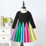 Girls' Rainbow Casual Dress