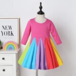 Girls' Rainbow Casual Dress - Image 8