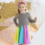 Girls' Rainbow Casual Dress - Image 3