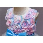 Girl's Rainbow Tulle Lace Dress - Image 9