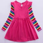 Girls' Unicorn Rainbow Flower Dress - Image 6