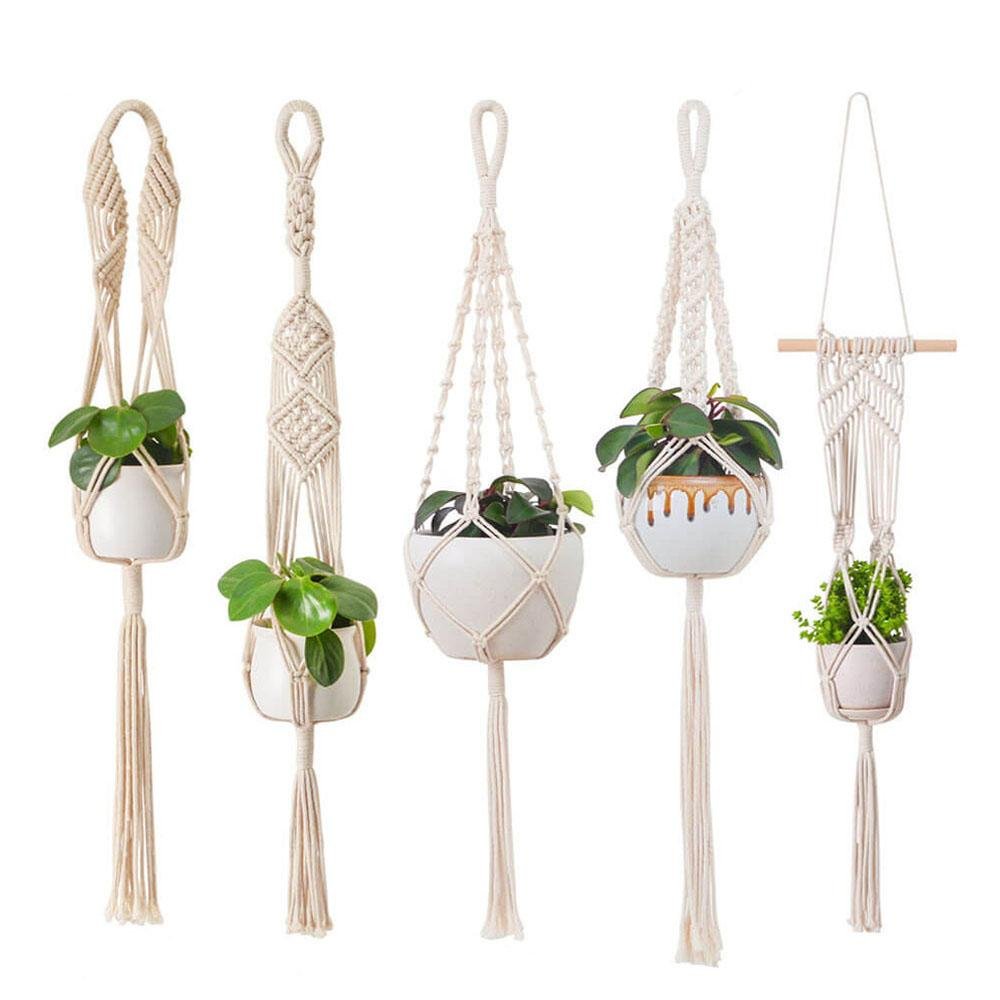 Hand Woven Macrame Tapestry Plant Hanger Holder