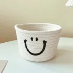 Happy Face Woven Storage Basket - Image 4