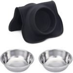 Hubulk 2 Stainless Steel Dog Bowl with No Spill Non-Skid Silicone Mat - Image 3
