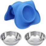 Hubulk 2 Stainless Steel Dog Bowl with No Spill Non-Skid Silicone Mat - Image 2