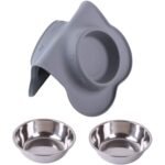 Hubulk 2 Stainless Steel Dog Bowl with No Spill Non-Skid Silicone Mat - Image 5