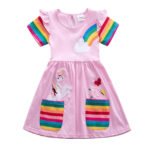 Kids Little Girls' Knee-length Short Sleeve Dress - Image 3