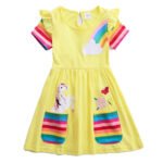 Kids Little Girls' Knee-length Short Sleeve Dress - Image 5