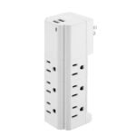 LAX Multi-Charging Tower Surge Protector 9 Outlet and 2 USB Ports - Image 4