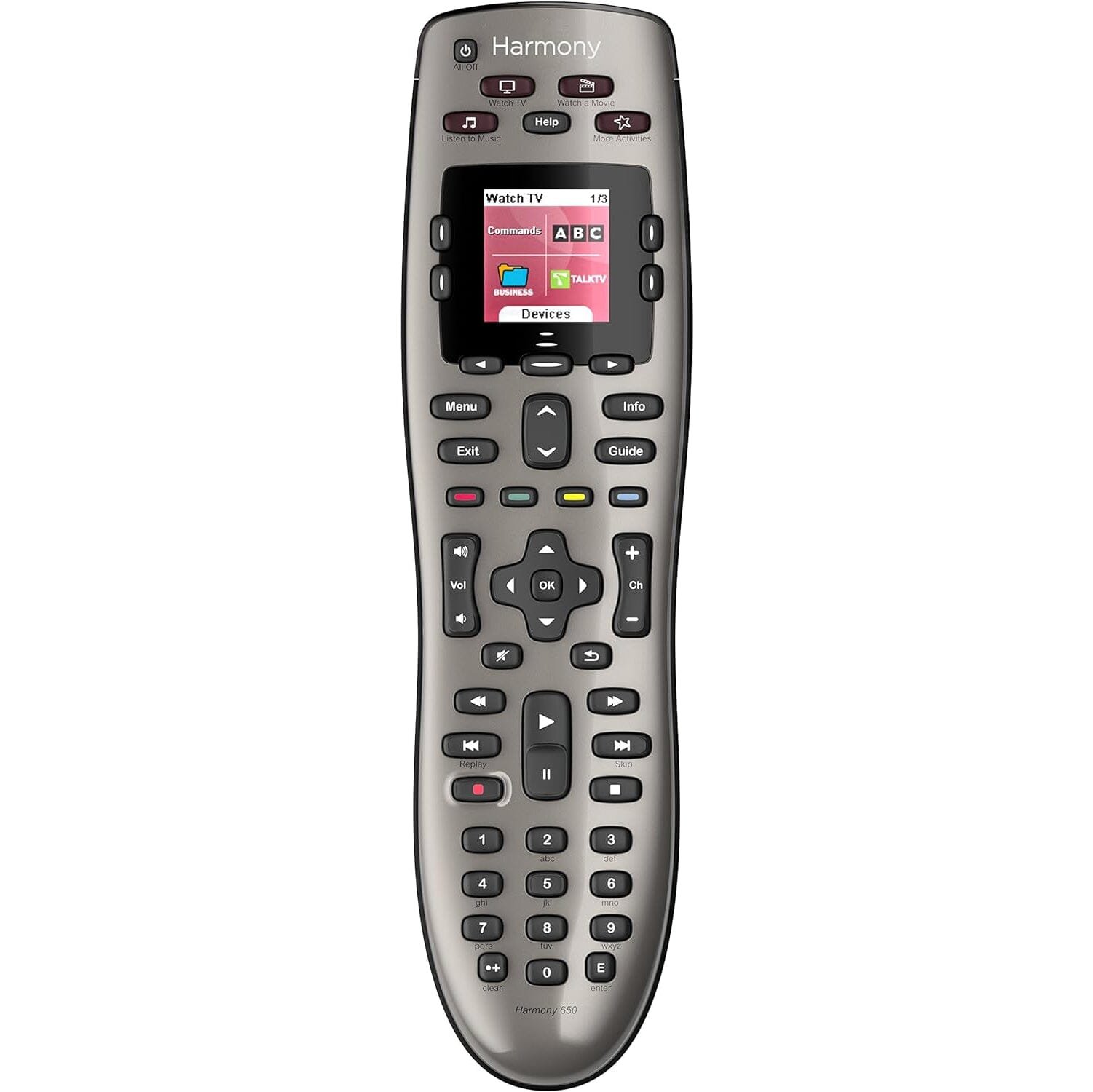 Logitech Harmony 650 Infrared All in One Remote Control (Refurbished)