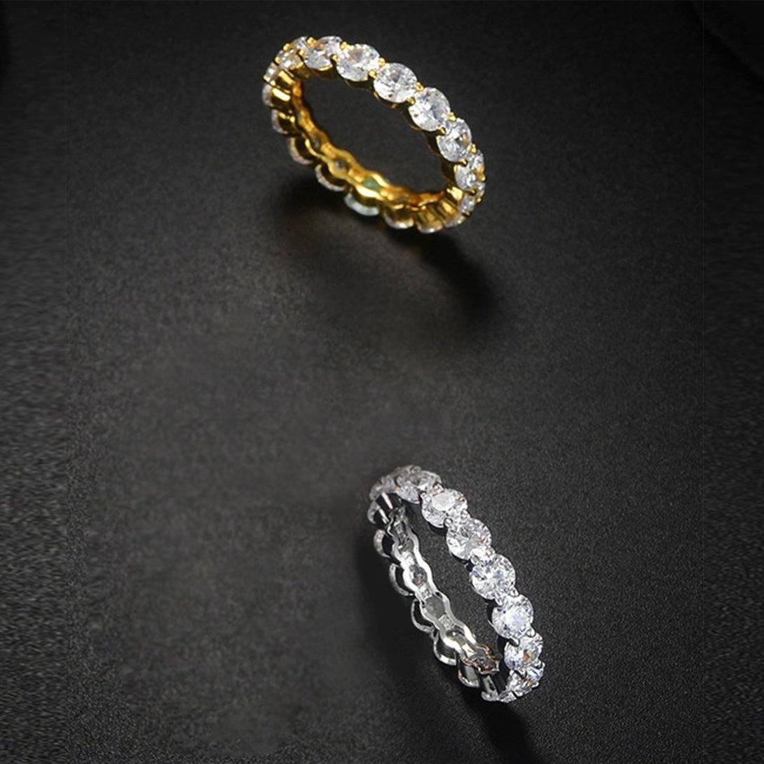 Luxury 6 CTTW Sterling Silver CZ Eternity Ring - Image 3