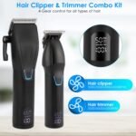 Men Electric Barber Clipper Hair Cutting Combo Set T Outliner Shaver Trimmers - Image 8