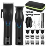 Men Electric Barber Clipper Hair Cutting Combo Set T Outliner Shaver Trimmers - Image 2