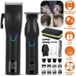 Men Electric Barber Clipper Hair Cutting Combo Set T Outliner Shaver Trimmers - Image 9